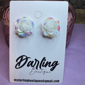 Iridescent Rose Earrings